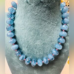NWT Blue Crystal necklace.